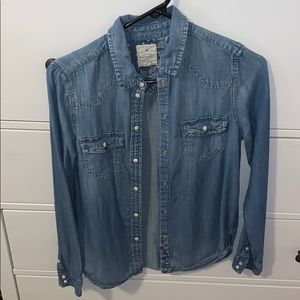 American Eagle denim boyfriend shirt